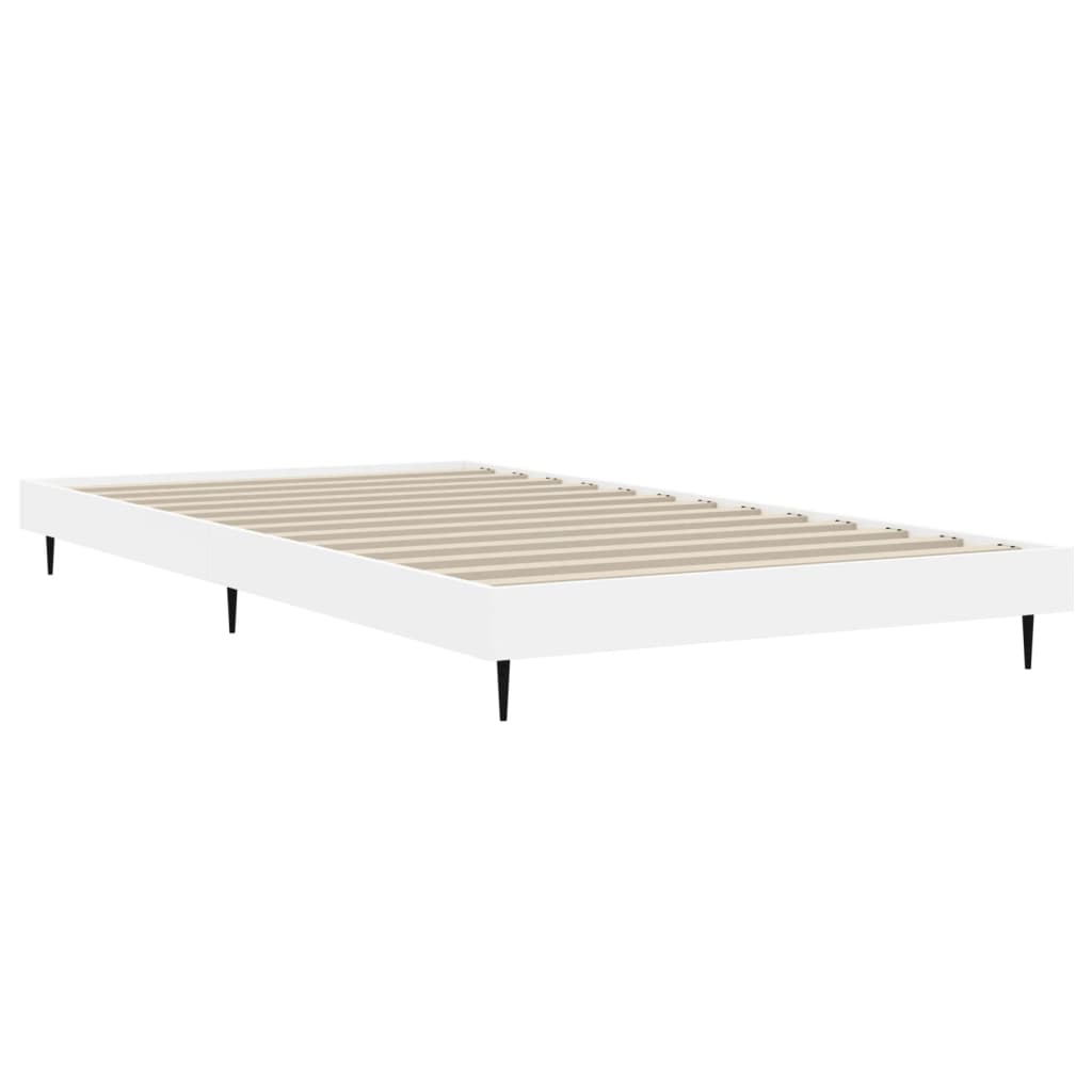 vidaXL Bed Frame without Mattress White 90x200 cm Engineered Wood 5