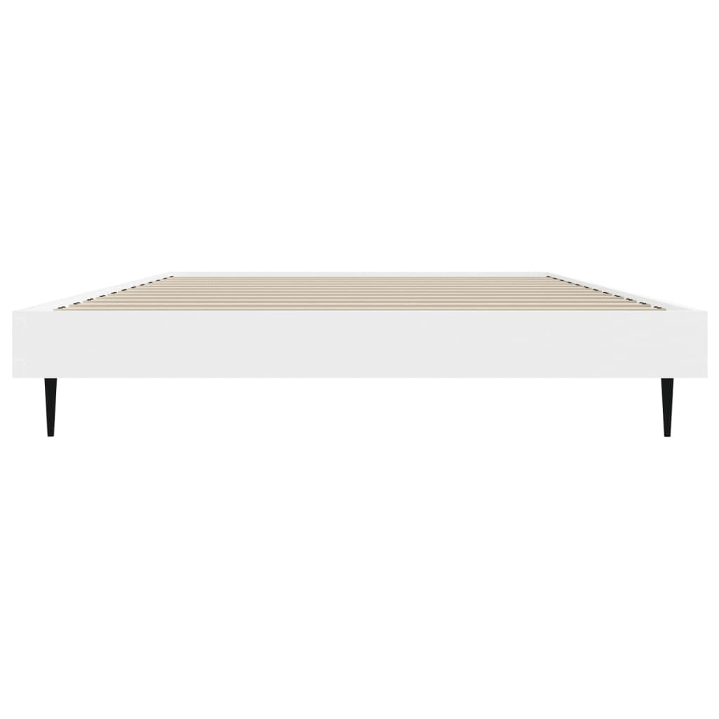 vidaXL Bed Frame without Mattress White 90x200 cm Engineered Wood 6