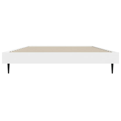 vidaXL Bed Frame without Mattress White 90x200 cm Engineered Wood 6