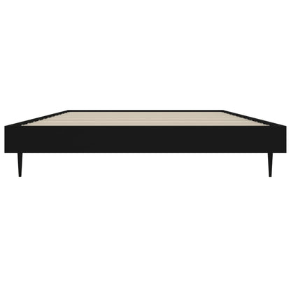 vidaXL Bed Frame without Mattress Black 90x200 cm Engineered Wood 6