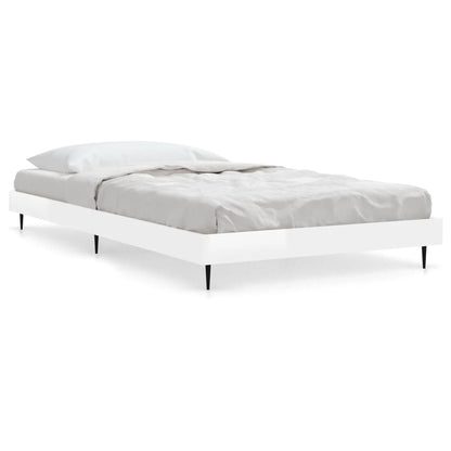 vidaXL Bed Frame without Mattress High Gloss White 90x200 cm 2
