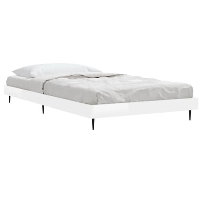 vidaXL Bed Frame without Mattress High Gloss White 90x200 cm 3