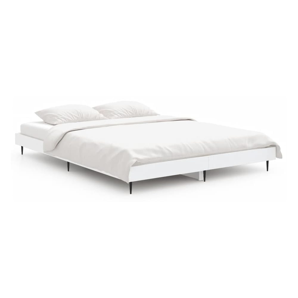 Bed Frame without Mattress 135x190 cm White