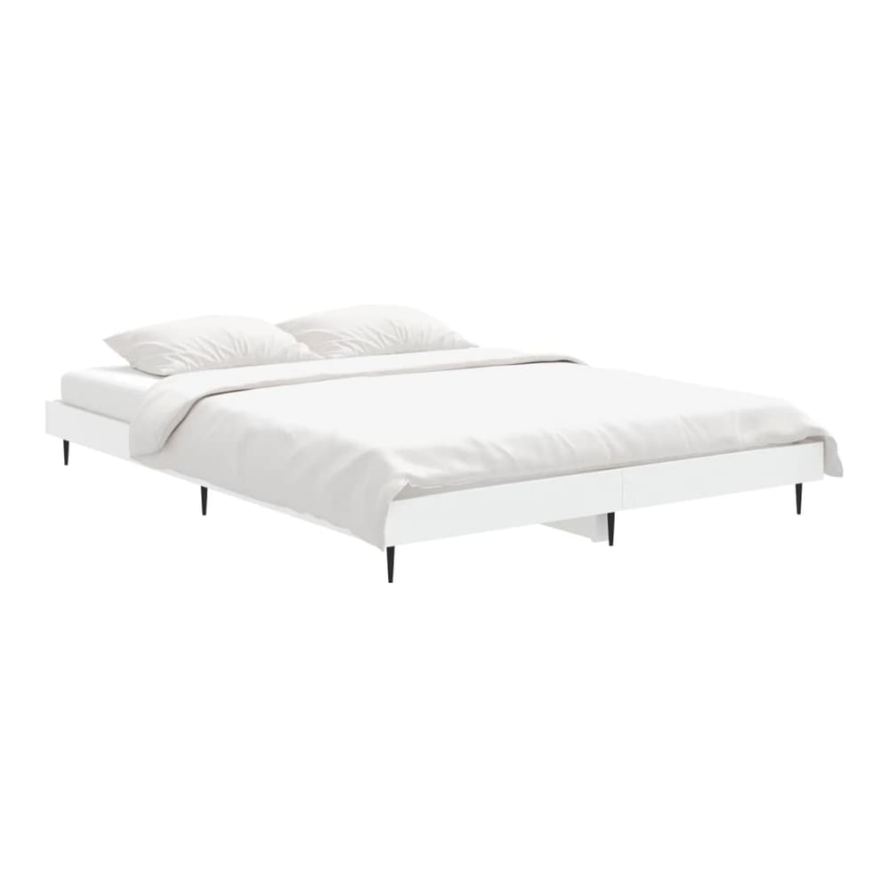 Bed Frame without Mattress 135x190 cm White