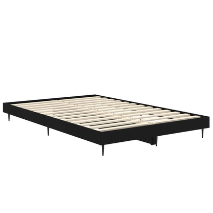 vidaXL Bed Frame without Mattress Black 120x190 cm Small Double Engineered Wood 5