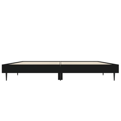 vidaXL Bed Frame without Mattress Black 120x190 cm Small Double Engineered Wood 6