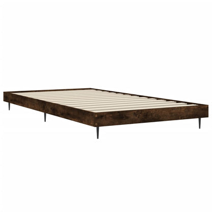 vidaXL Bed Frame without Mattress Smoked Oak 90x190 cm Single Engineered Wood 5