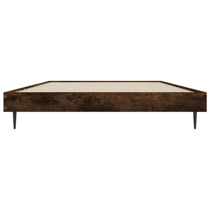 vidaXL Bed Frame without Mattress Smoked Oak 90x190 cm Single Engineered Wood 6