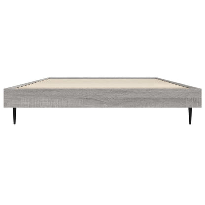 vidaXL Bed Frame without Mattress Grey Sonoma 90x190 cm Single Engineered Wood 6