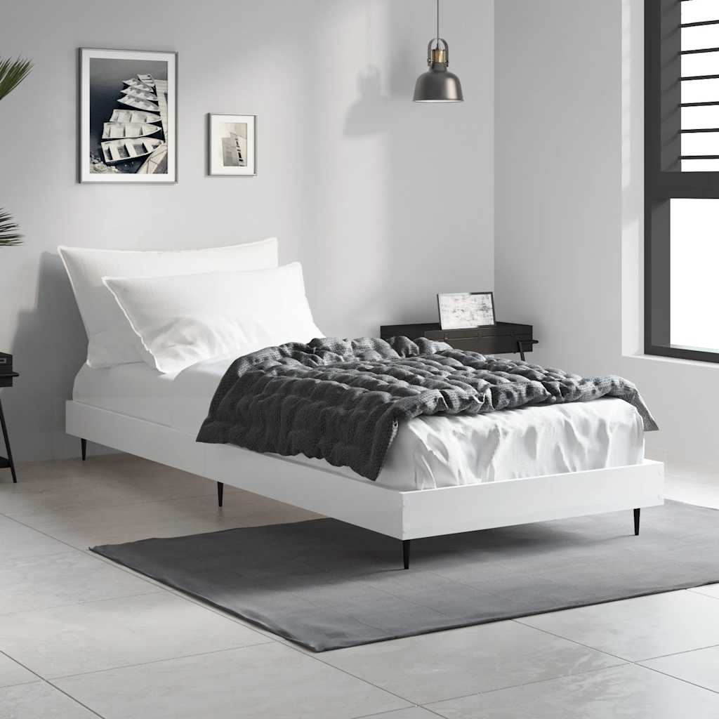 vidaXL Bed Frame without Mattress 75x190 cm Engineered Wood Length 190 cm Width 75 cm