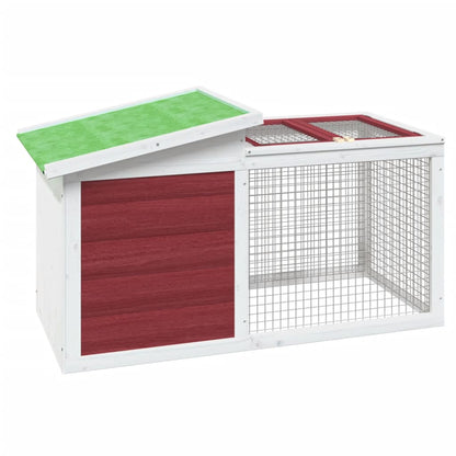 vidaXL Rabbit Hutch Mocha 100.5x54x55 cm Solid Wood Pine 2
