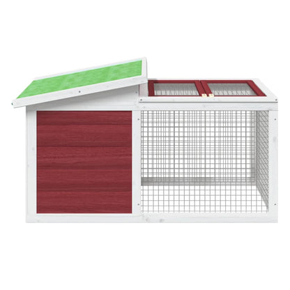 vidaXL Rabbit Hutch Mocha 100.5x54x55 cm Solid Wood Pine 3