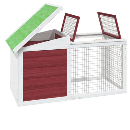 vidaXL Rabbit Hutch Mocha 100.5x54x55 cm Solid Wood Pine 4