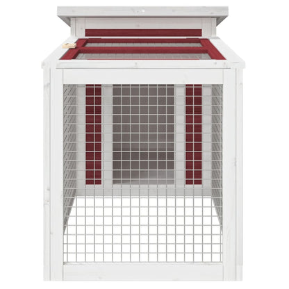 vidaXL Rabbit Hutch Mocha 100.5x54x55 cm Solid Wood Pine 5