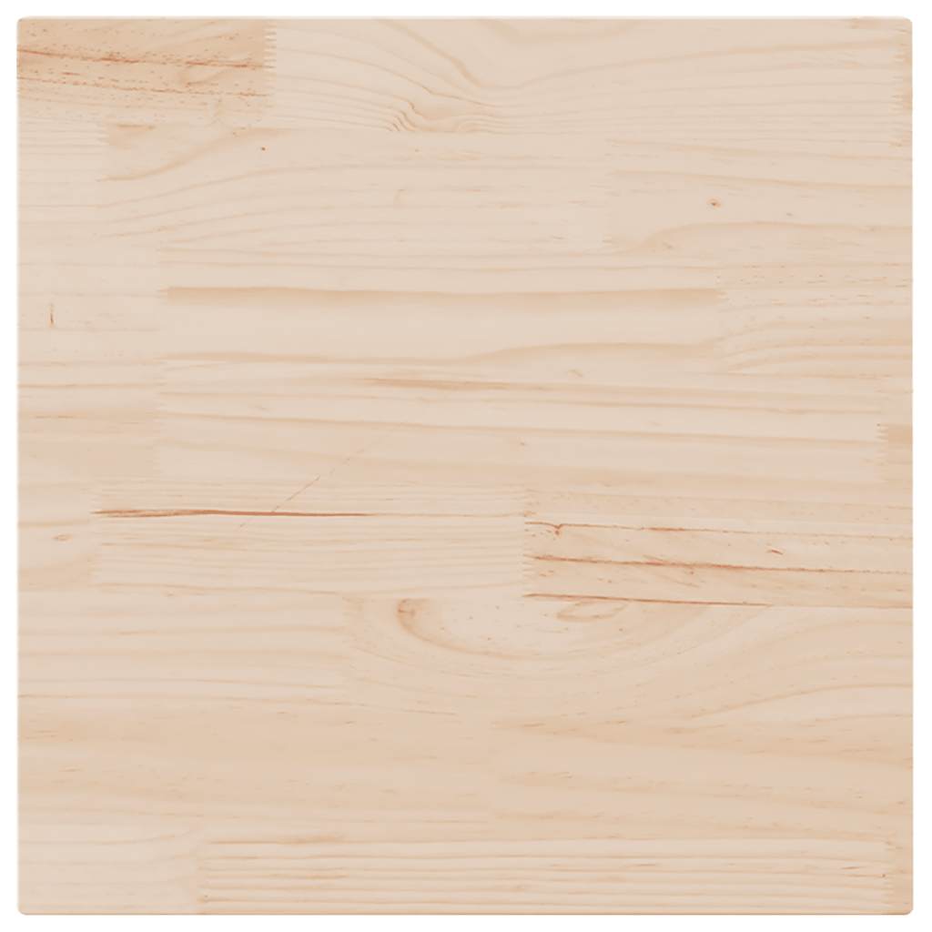Table Top 40x40x2.5 cm Solid Wood Pine Square Natural 80 cm 80 cm