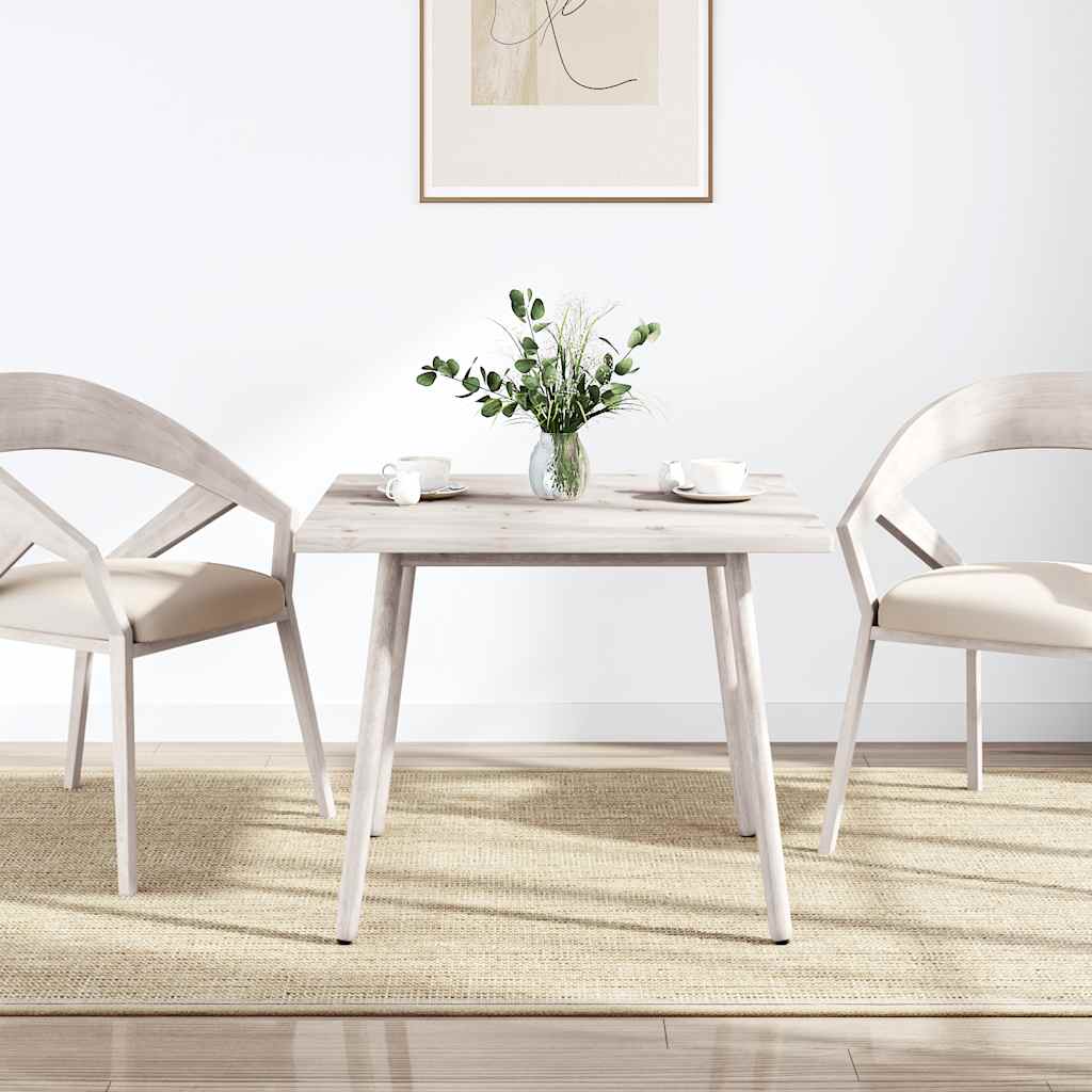 vidaXL Table Top White 80x80x2,5 cm Solid Wood Pine Square 1