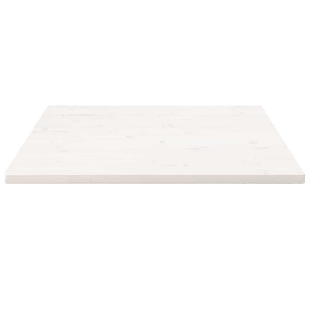 vidaXL Table Top White 80x80x2,5 cm Solid Wood Pine Square 3