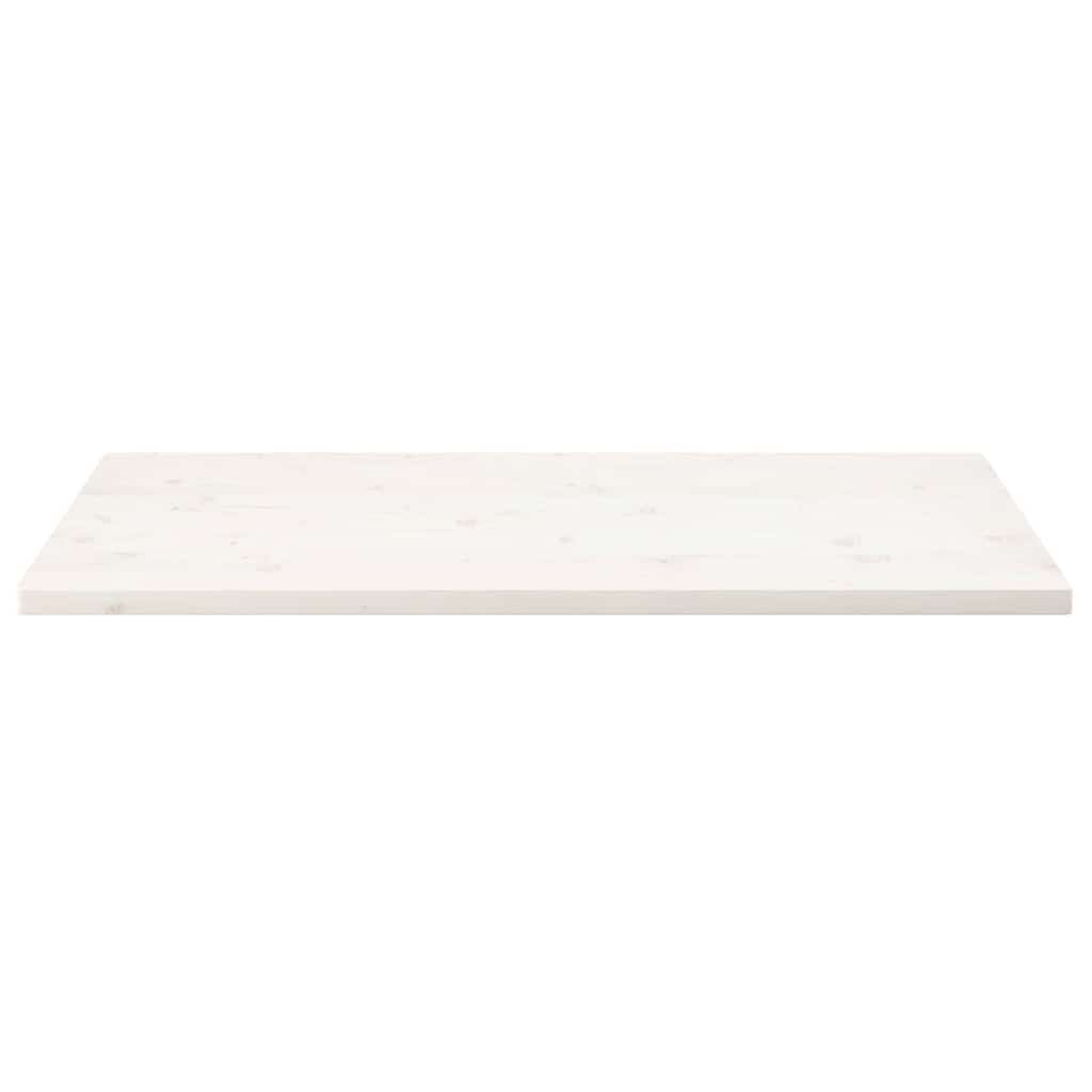 vidaXL Table Top White 100x50x2.5 cm Solid Wood Pine Rectangular 3