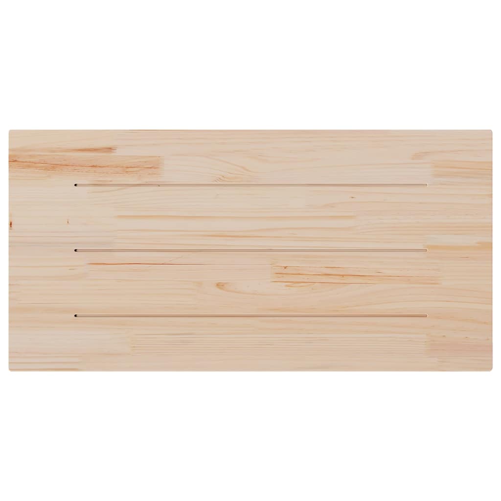 vidaXL Table Top White 100x50x2.5 cm Solid Wood Pine Rectangular 4