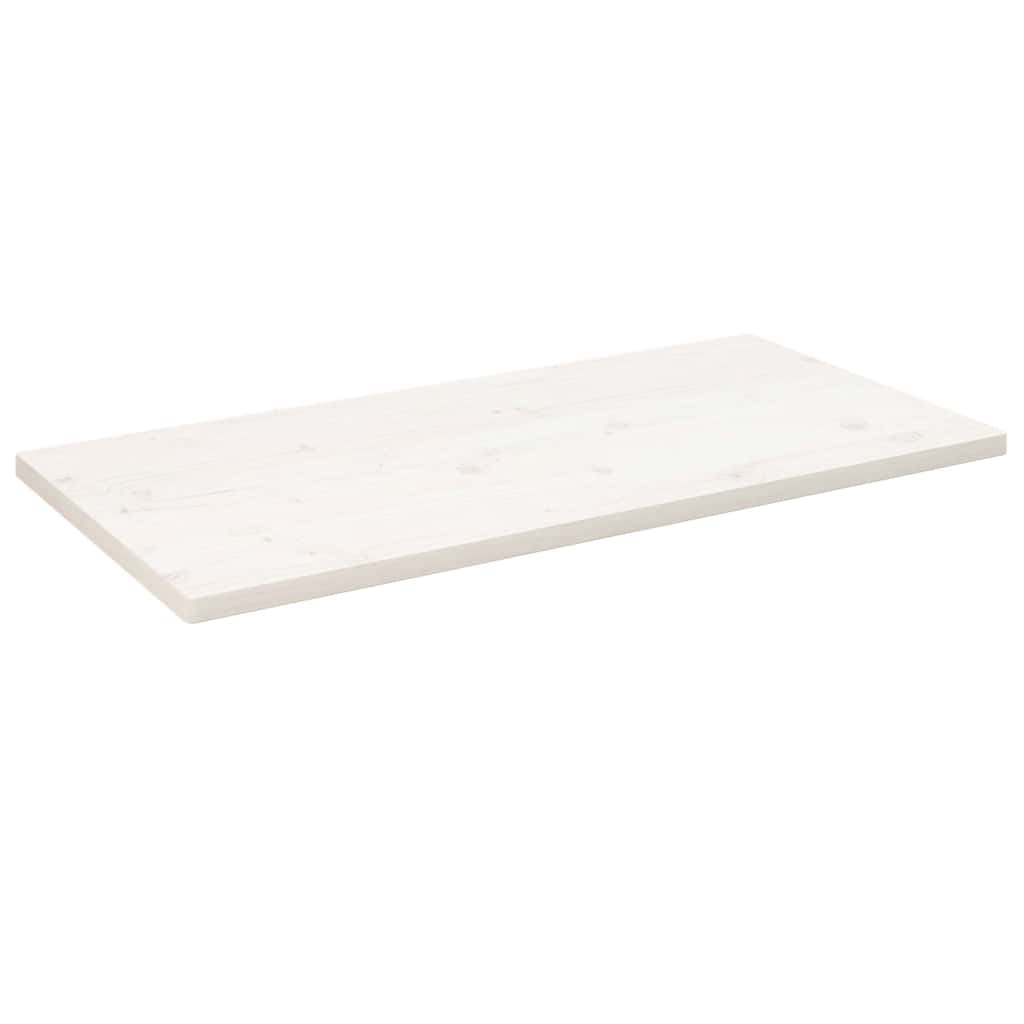 vidaXL Table Top | White | Solid pine wood | 110x55 cm | Rounded corners surface 1
