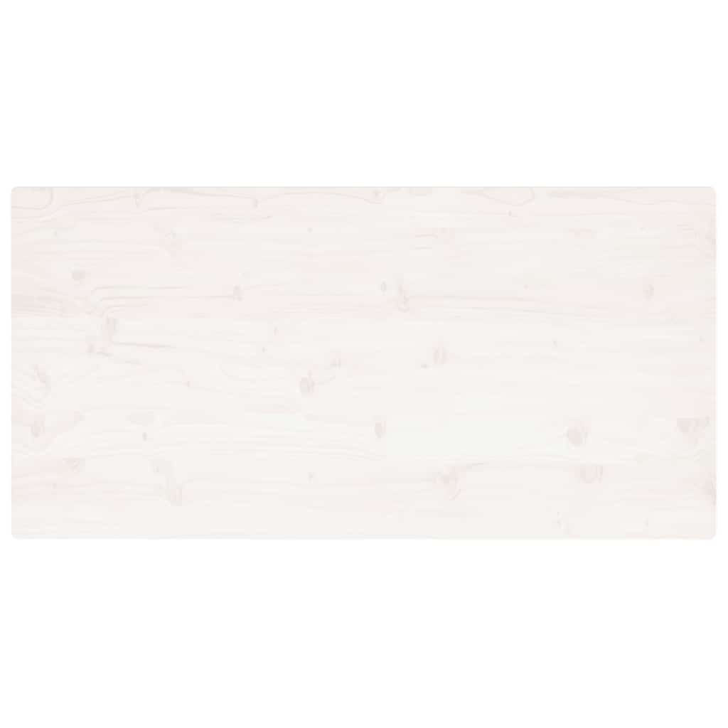 vidaXL Table Top | White | Solid pine wood | 110x55 cm | Rounded corners surface 5