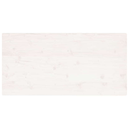 vidaXL Table Top | White | Solid pine wood | 110x55 cm | Rounded corners surface 5