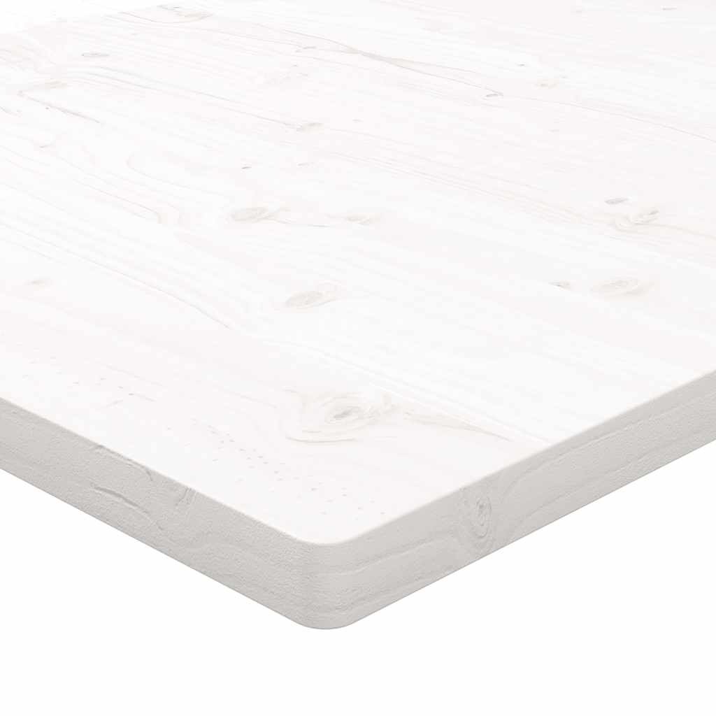 vidaXL Table Top | White | Solid pine wood | 110x55 cm | Rounded corners surface 6