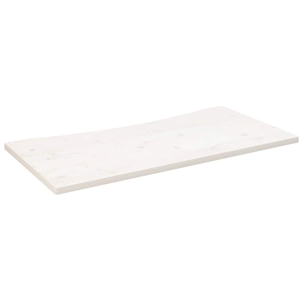 vidaXL Desk Top White 100x50x2.5 cm Solid Wood Pine 2