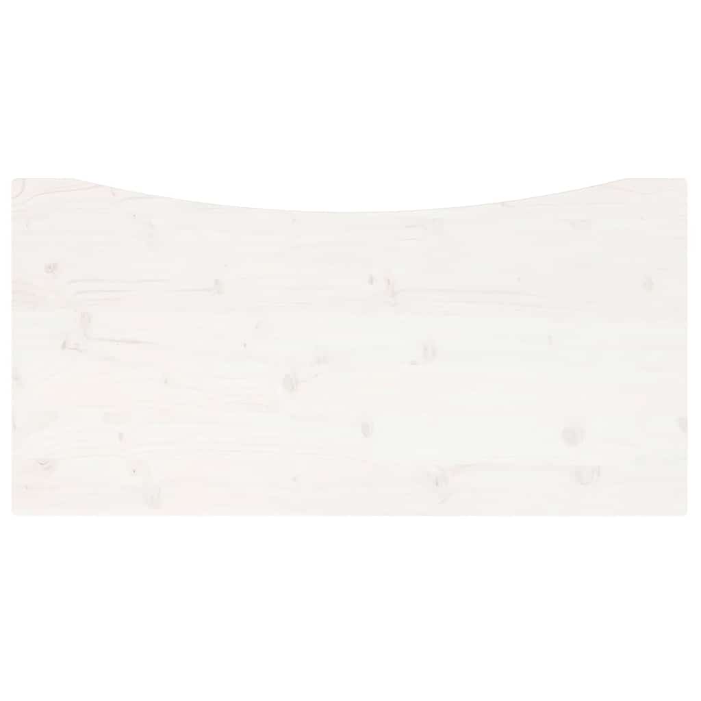 vidaXL Desk Top White 100x50x2.5 cm Solid Wood Pine 5