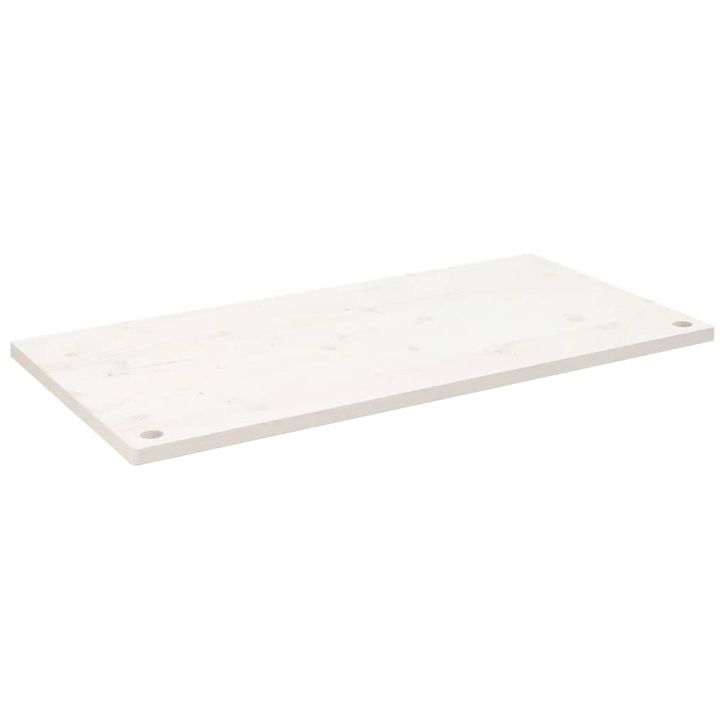 vidaXL Desk Top White 110x55x2.5 cm Solid Wood Pine 2