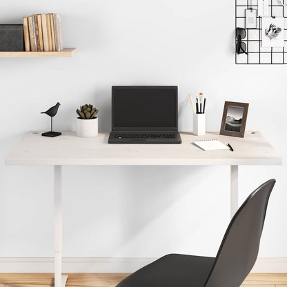 vidaXL Desk Top White 110x55x2.5 cm Solid Wood Pine 1