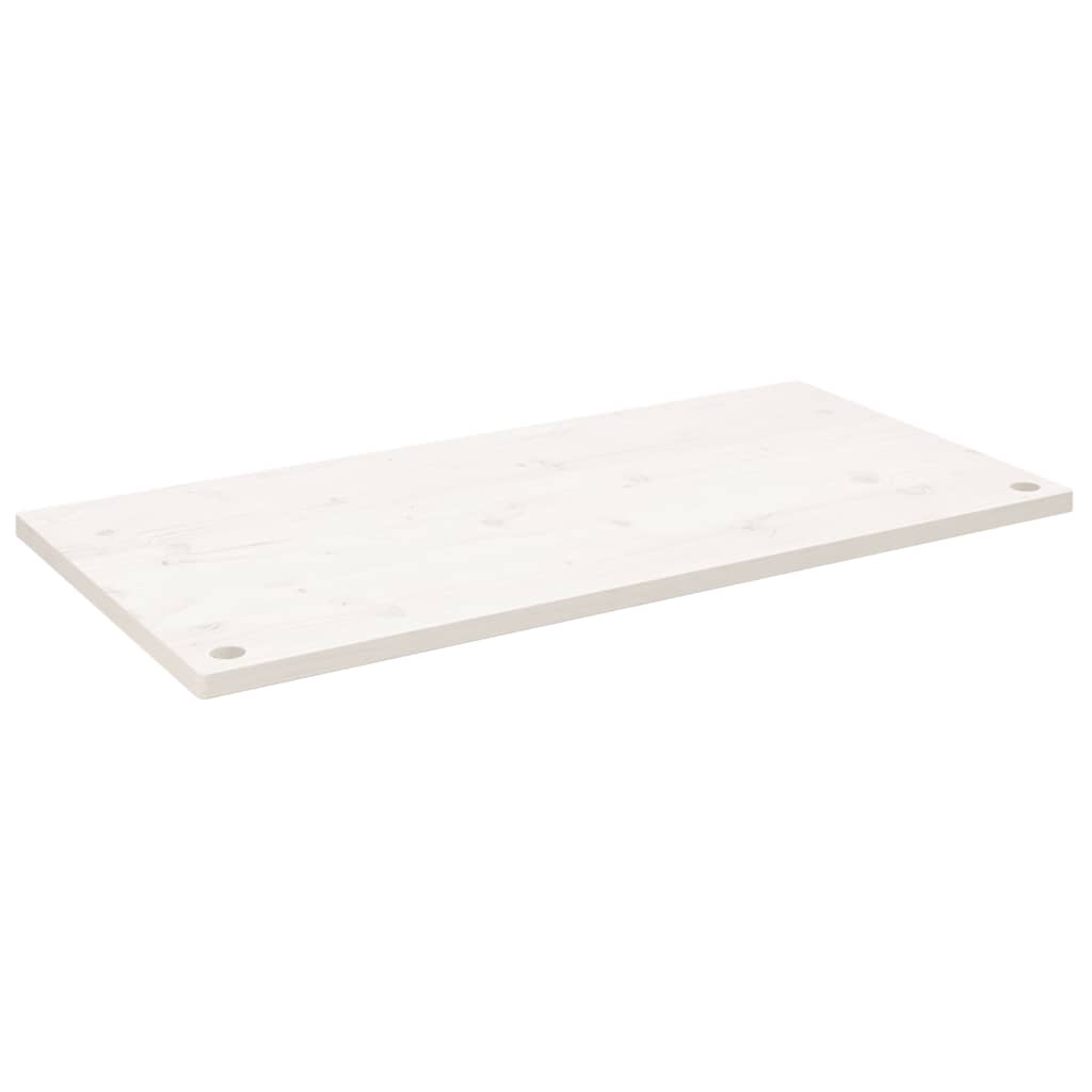 vidaXL Desk Top White 100x60x2.5 cm Solid Wood Pine 2