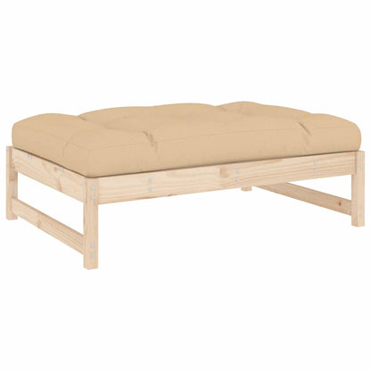 vidaXL Garden Footstool 120x80 cm Solid Wood Pine 2