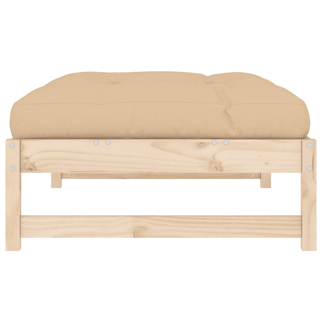 vidaXL Garden Footstool 120x80 cm Solid Wood Pine 5