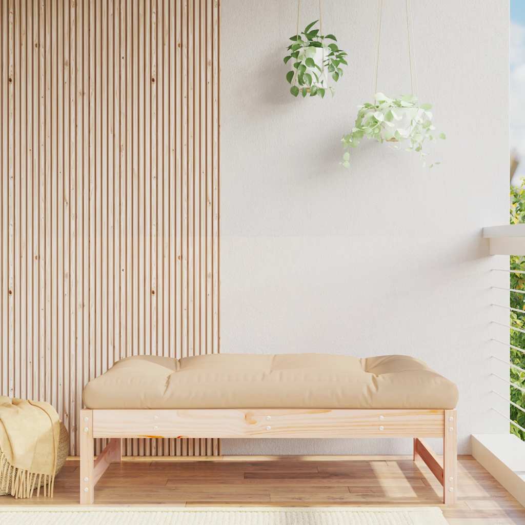 vidaXL Garden Footstool 120x80 cm Solid Wood Pine 1