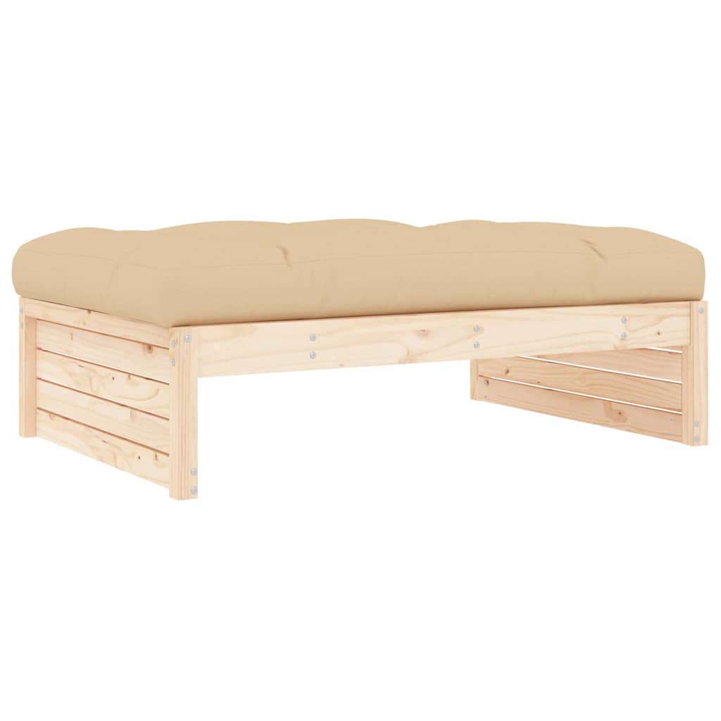 vidaXL Garden Footstool 120x80 cm Solid Wood Pine 6