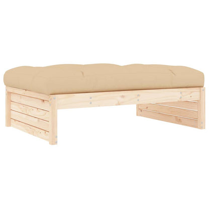 vidaXL Garden Footstool 120x80 cm Solid Wood Pine 6