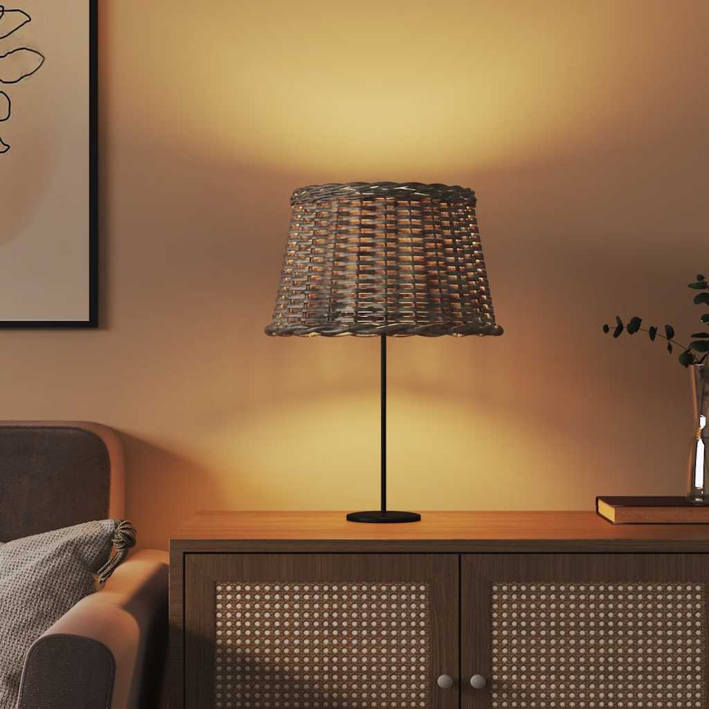 vidaXL Lamp Shade Brown Ø45x28 cm Wicker 3