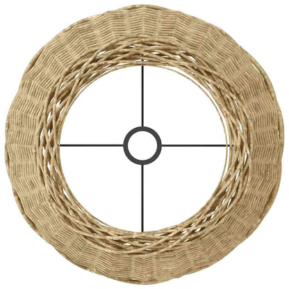 vidaXL Lamp Shade Brown Ø45x28 cm Wicker 4