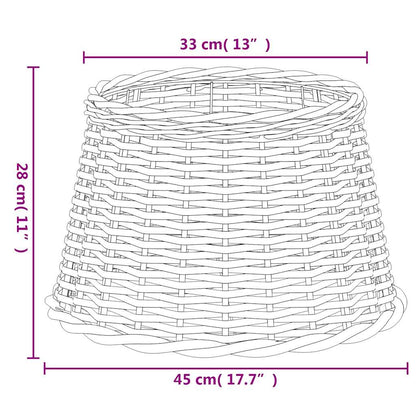 vidaXL Lamp Shade Brown Ø45x28 cm Wicker 6