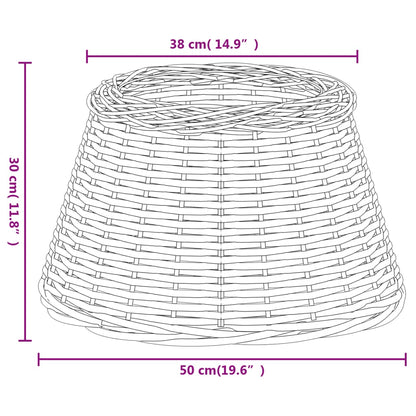 vidaXL Lamp Shade Brown Ø50x30 cm Wicker 6