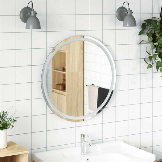 vidaXL LED Bathroom Mirror 70 cm Round 1