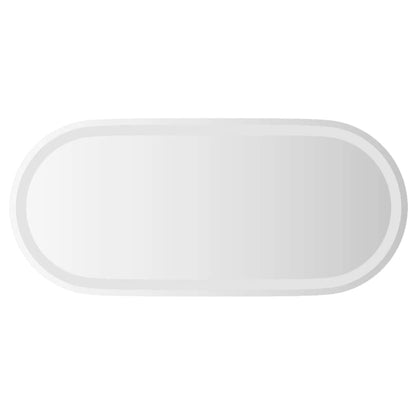 vidaXL LED Bathroom Mirror 80x35 cm Oval 2
