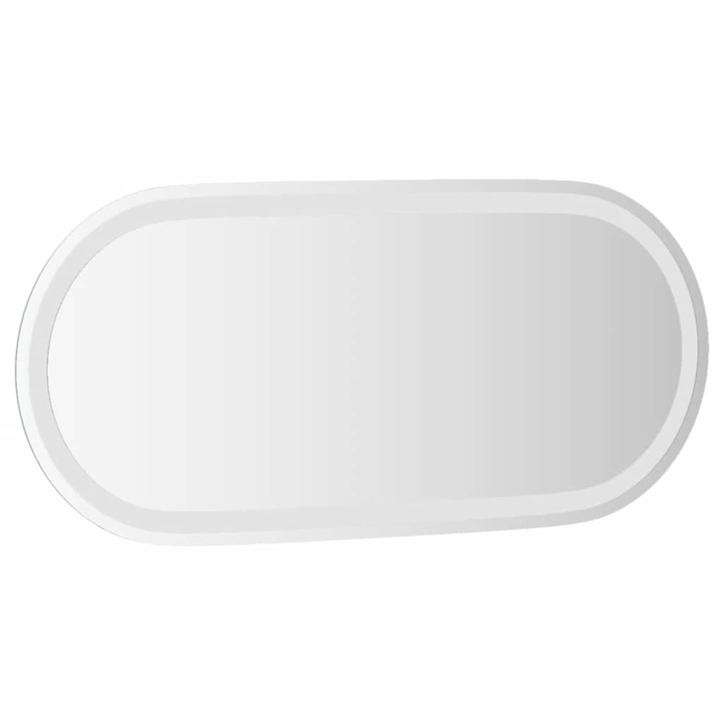vidaXL LED Bathroom Mirror 80x35 cm Oval 4