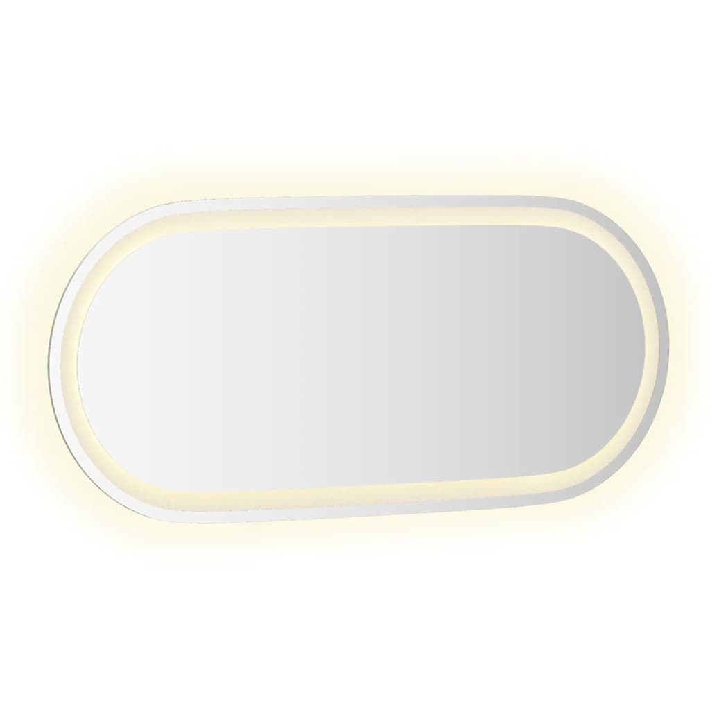 vidaXL LED Bathroom Mirror 80x35 cm Oval 6