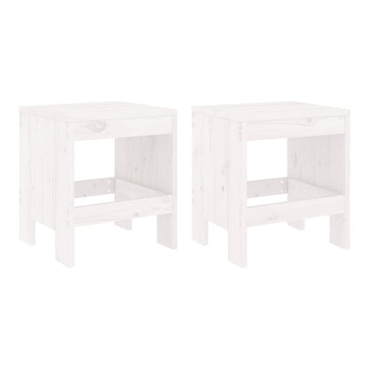 3 Piece Garden Bistro Set Solid Wood Pine White pine