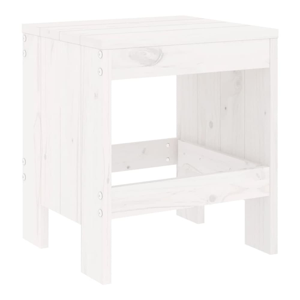 3 Piece Garden Bistro Set Solid Wood Pine White pine