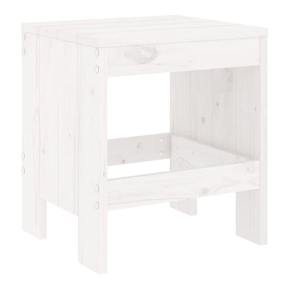 3 Piece Garden Bistro Set Solid Wood Pine White pine