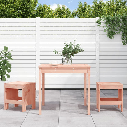 3 Piece Garden Bistro Set Solid Wood Pine Natural douglas