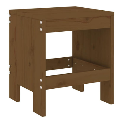 17 Piece Garden Dining Set Solid Wood Pine Honey brown pine